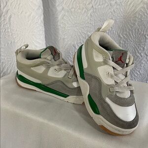 Jordan Kids Sneakers - White, Gray, and Green